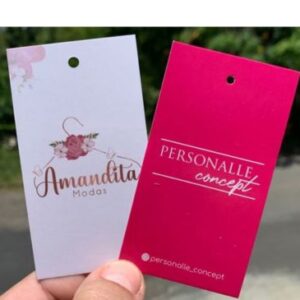 Tag retangular personalizados 1000 unidades