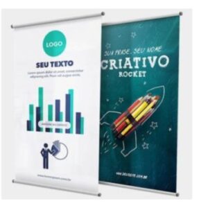 Banner bastão estreito 60x90 cm personalizado
